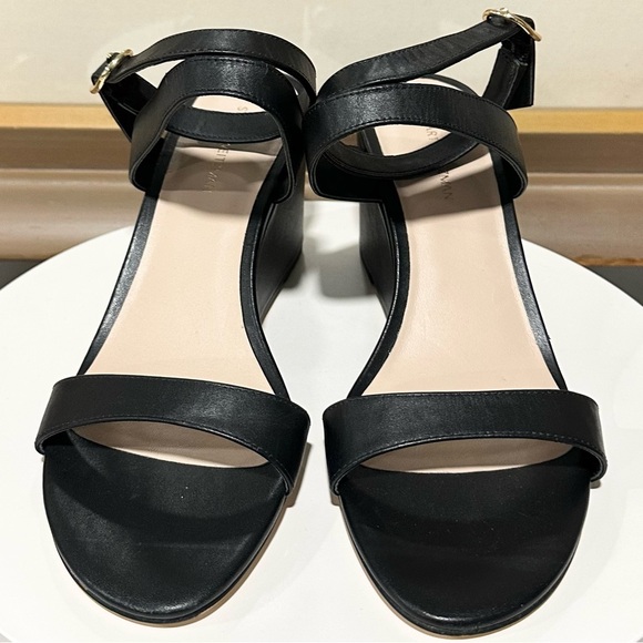 🌹STUART WEITZMAN🌹 Ave Strappy Wedge Sandals In Black Size: 7.5 - Picture 7 of 15